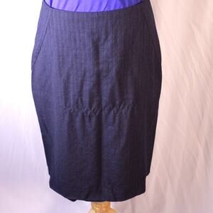 BLACK FRIDAY SALE -Women's Pencil Skirt New York & Co Size 6 Deep Blue Pinstripe